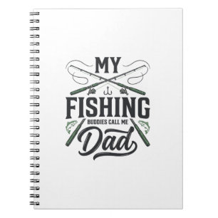 Vintage graviertes Fishing Dad Shirt-Design Notizblock