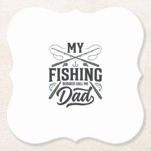 Vintage graviertes Fishing Dad Shirt-Design Untersetzer