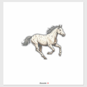 Vintage graviertes laufendes Appaloosa-Pferd Desig Aufkleber