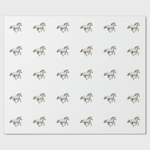 Vintage graviertes laufendes Appaloosa-Pferd Desig Geschenkpapier
