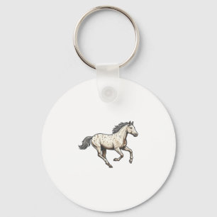 Vintage graviertes laufendes Appaloosa-Pferd Desig Schlüsselanhänger