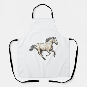 Vintage graviertes laufendes Appaloosa-Pferd Desig Schürze
