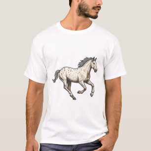 Vintage graviertes laufendes Appaloosa-Pferd Desig T-Shirt