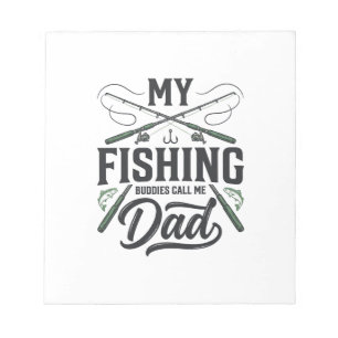 Vintage graviertes Papa-Angler-Shirt-Design Notizblock