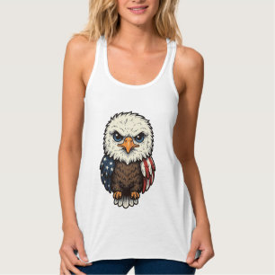 Vintage graviertes patriotisches Baby-Adler-Shirt_ Tank Top