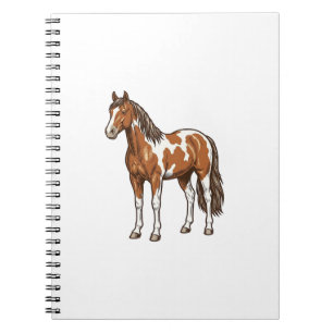 Vintage graviertes Pinto-Pferd Vektor-Design_1 Notizblock