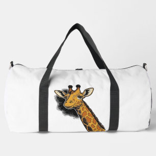 Vintage graviertes süßes Giraffen-Shirt-Design_1 Duffle Bag