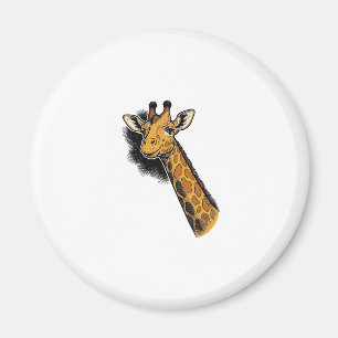 Vintage graviertes süßes Giraffen-Shirt-Design_1 Magnet