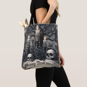 Vintage Gravur einer gotischen Weihnachtslandschaf Tasche