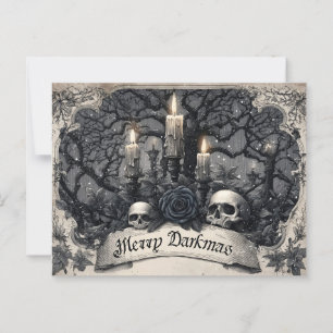 Vintage-Gravur einer gotischen Weihnachtsszene Postkarte
