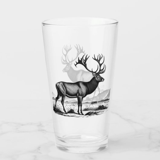 Vintage Gravur einer Karibik Glas (Rückseite)