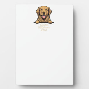 Vintage-Gravur Golden Retriever Vater Fotoplatte