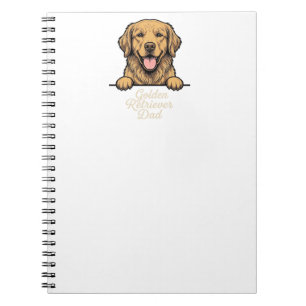 Vintage-Gravur Golden Retriever Vater Notizblock