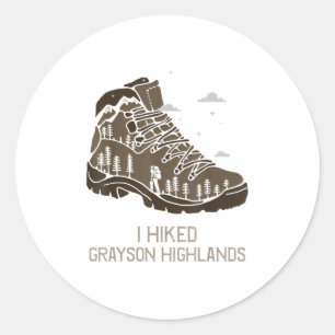 Vintage Grayson Highlands Wanderstiefel fürs Camp Runder Aufkleber