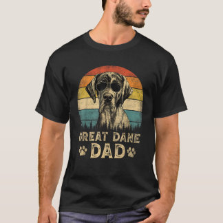 Vintage Great Dane Papa Hunde Liebhaber Vatertag T T-Shirt