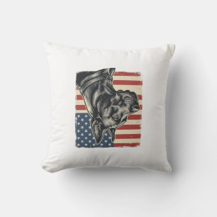 Vintage Great Dane patriotische Flagge Vektor Desi Kissen
