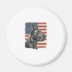 Vintage Great Dane patriotische Flagge Vektor Desi Magnet