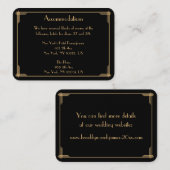 Vintage Great Gatsby Hochzeitskarten Begleitkarte (Vorne/Hinten)