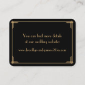 Vintage Great Gatsby Hochzeitskarten Begleitkarte (Rückseite)