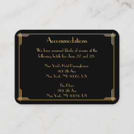 Vintage Great Gatsby Hochzeitskarten Begleitkarte