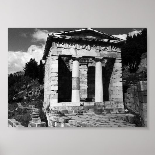 Vintage Greece Delphi Athenian Treasury Poster (Vorne)