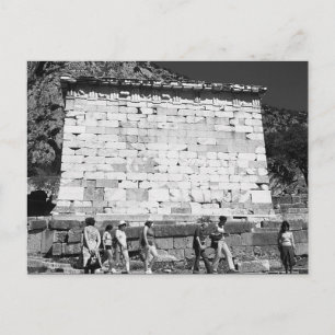 Vintage Greece Delphi Athenian Treasury Postkarte