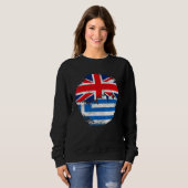 Vintage Greeks British Flag Roots Greece Distresse Sweatshirt (Vorne ganz)