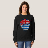 Vintage Greeks British Flag Roots Greece Distresse Sweatshirt (Vorne ganz)