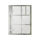 Vintage Green Academia Weekly Planner Notizblock (Rotiert)