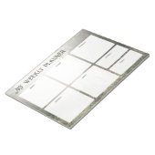 Vintage Green Academia Weekly Planner Notizblock (angewinkelt)