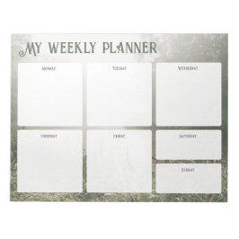 Vintage Green Academia Weekly Planner Notizblock