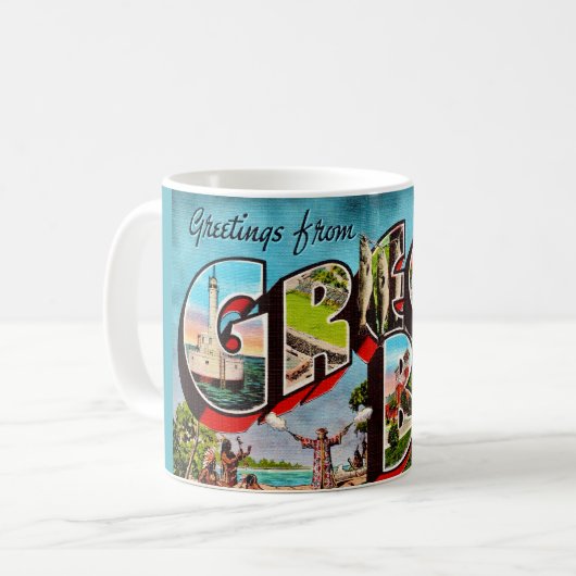 Vintage Green Bay WI Kaffeetasse (Vorderseite Links)