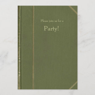 Vintage Green Book Einladung