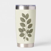 Vintage Green Buchenzweig Thermobecher (Rückseite)