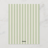 Vintage green elegant sweet bow birthday einladung (Rückseite)