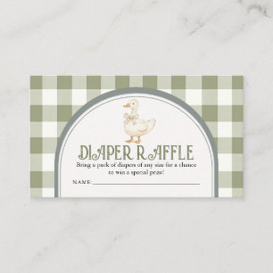 Vintage Green Gose Baby Duschkabine Windelwanne En Begleitkarte