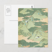Vintage Green Landscape Postkarte (Vorne/Hinten)
