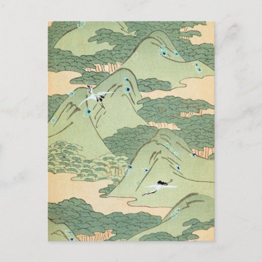 Vintage Green Landscape Postkarte (Vorderseite)