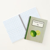 Vintage Green Lemon Illustration Personalisiert Co Notizblock (Innenseite)
