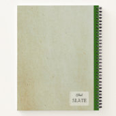 Vintage Green Lemon Illustration Personalisiert Co Notizblock (Rückseite)