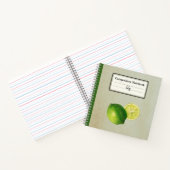 Vintage Green Lemon Illustration Personalisiert Co Notizblock (Innenseite)