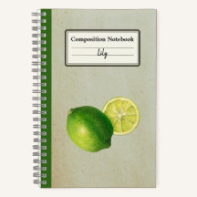 Vintage Green Lemon Illustration Personalisiert Co