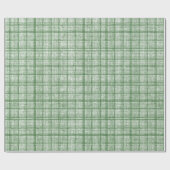 Vintage Green Plaid Christmas Geschenkpapier (Flach)