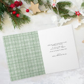 Vintage Green Plaid Christmas Photo Card Karte