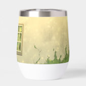 Vintage Green School Wasserflasche (Rückseite)