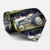 Vintage greenish Gray massey fergison tractor Krawatte (Gerollt)