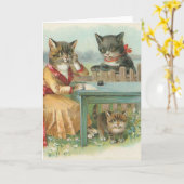 Vintage Greeting Card Karte (Gelbe Blume)
