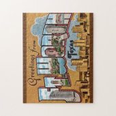 Vintage Greeting  Fort Worth TX  Puzzle (Vertikal)