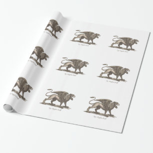 Vintage-Greif (Gryphus Greiff) Illustration. Geschenkpapier