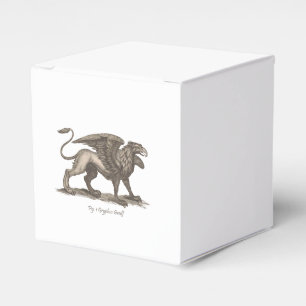 Vintage-Greif (Gryphus Greiff) Illustration. Geschenkschachtel